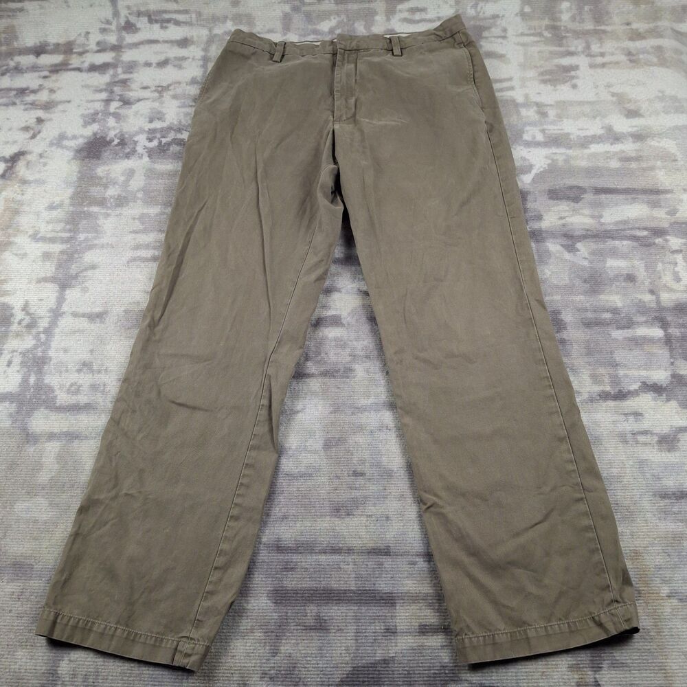 Banana Republic Gavin Stretch Chino Pants Mens 34x32 Moose Brown Casual M